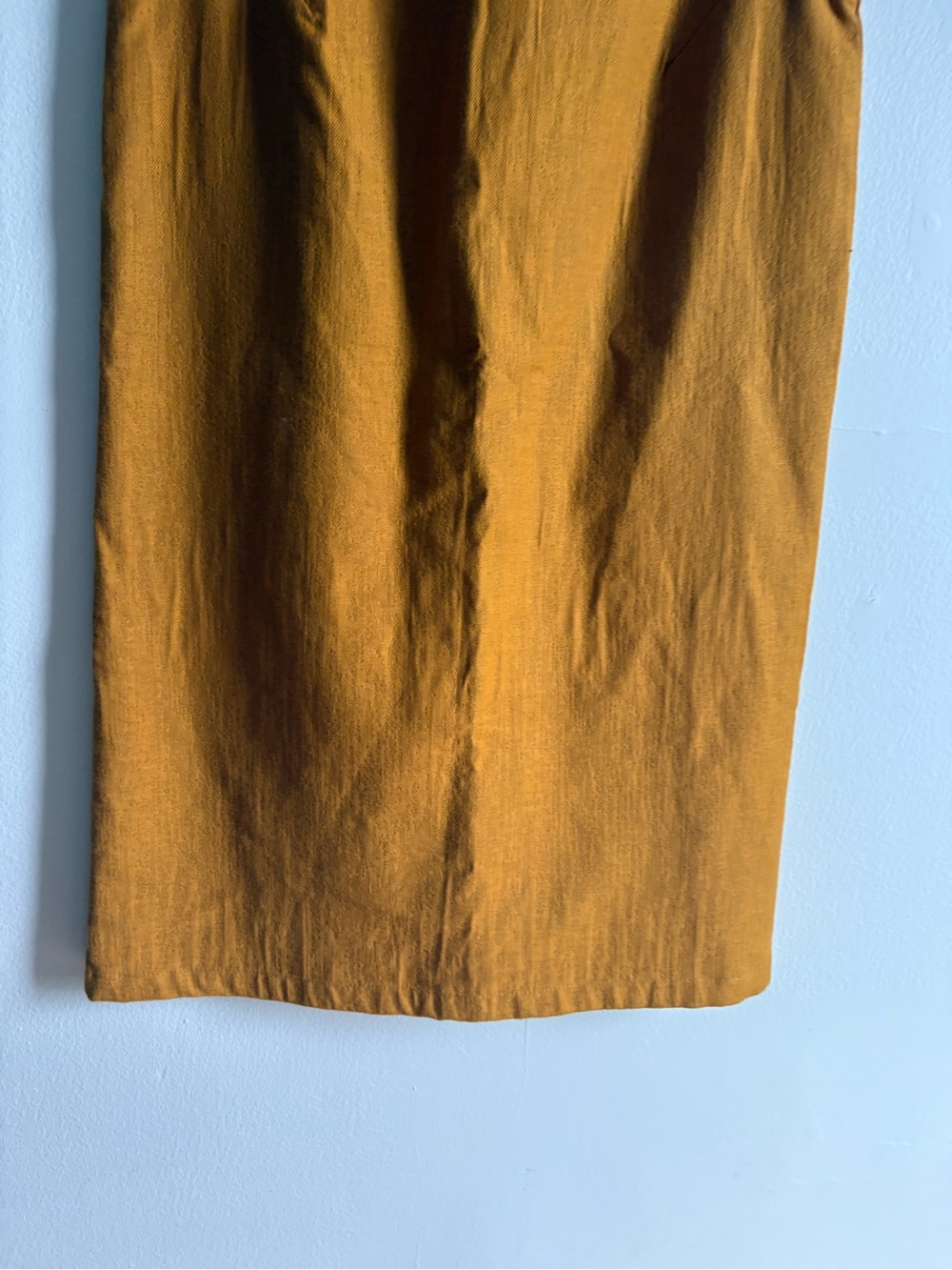 Melow Sz 10 Agave Mustard Yellow Cut Out Knee Length Cotton Dress - Picture 5 of 11